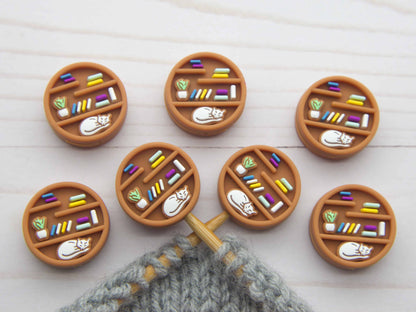 Cats + Reading | Stitch Stoppers Knitting Notions