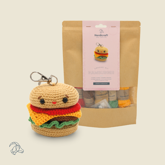 Hamburger Bag Charm - DIY Crochet Kit