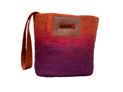 Fibres of Life Felt & Leather Ombre Tote Bag