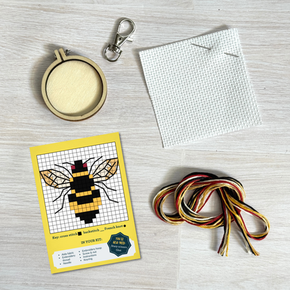 Love the Earth Love the Bees! Mini Matchbox Cross Stitch Kit