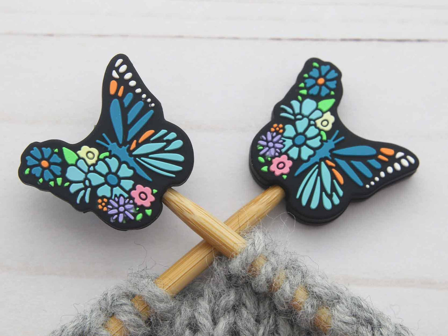 Blue Floral Butterfly | Stitch Stoppers