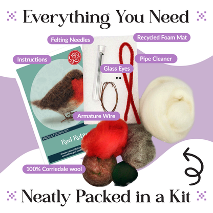 Red Robin British Birds Needle Felting Craft Kit