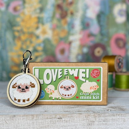 Love Ewe! Mini Matchbox Cross Stitch Kit