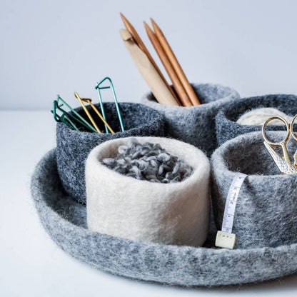 Felt Tidy Pod | Felt Organizer Tray | Felt Storage Bowls | Fibres of Life
