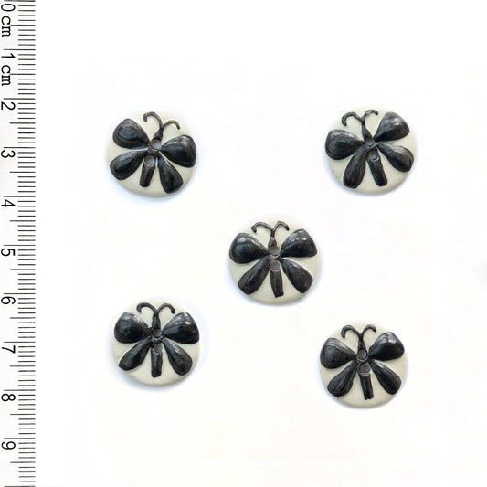 Black & White Butterfly Buttons
