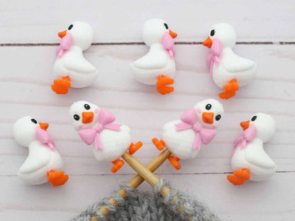 Goose With Bow | Stitch Stoppers