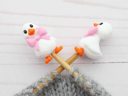 Goose With Bow | Stitch Stoppers