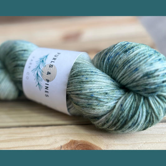 Seaglass Hand Dyed Yarn: Fingering - Purls & Pines Yarn Co.