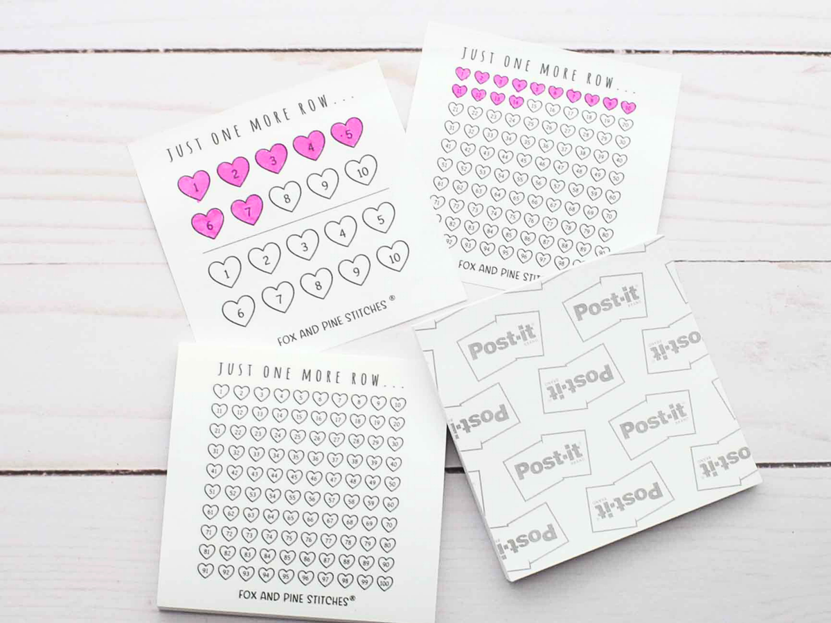 Row Counter Stickies: 1-10