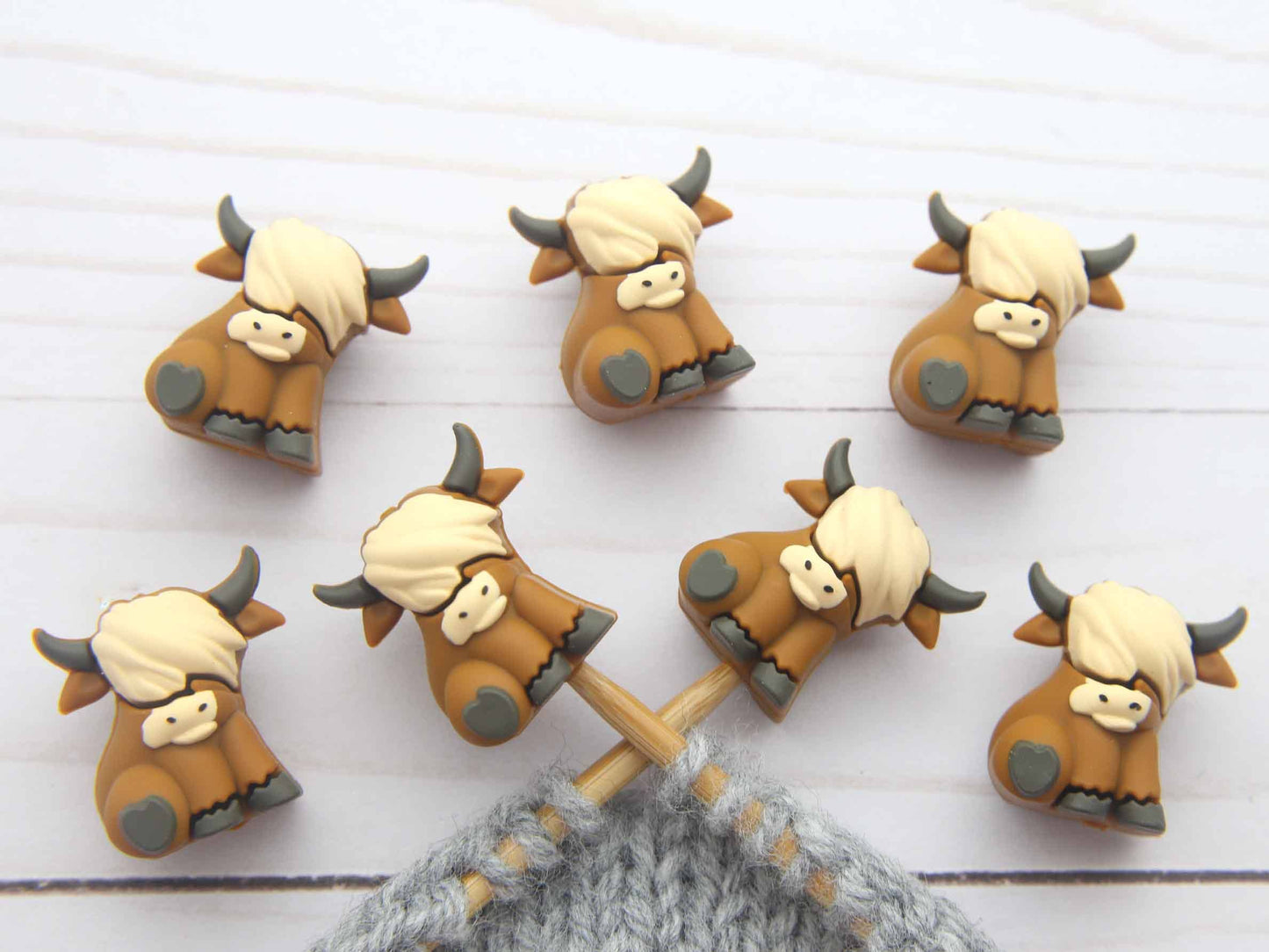 Happy Highland Cow | Stitch Stoppers