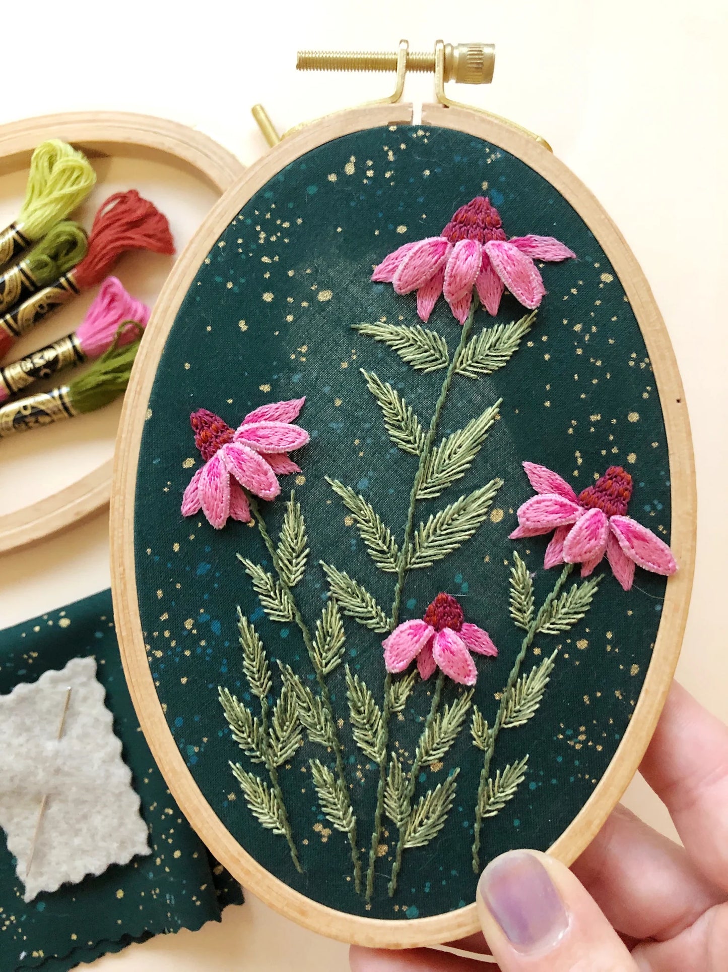 3D Coneflowers - Intermediate Embroidery Kit