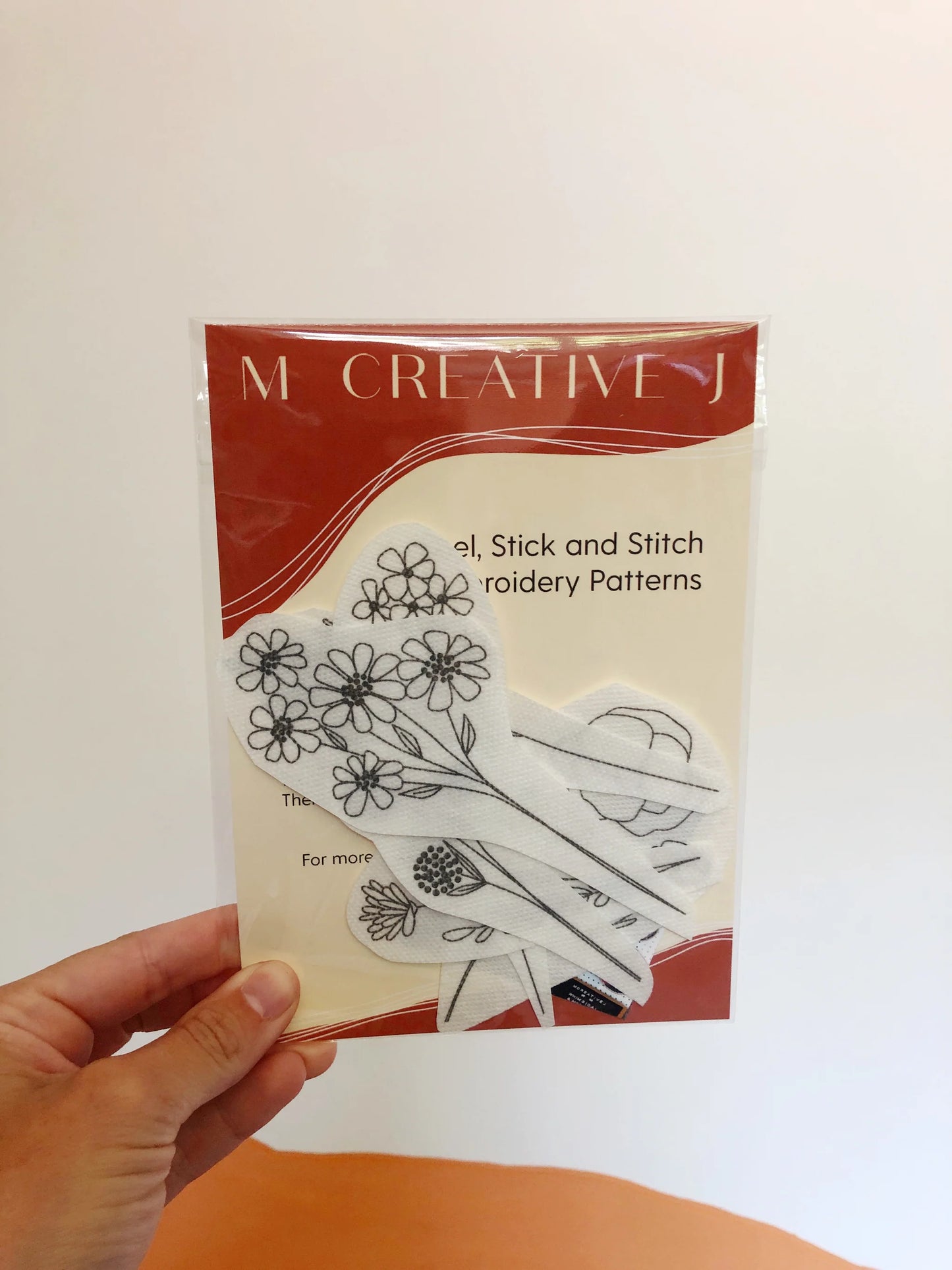 MCreativeJ Peel Stick & Stitch Embroidery Patterns