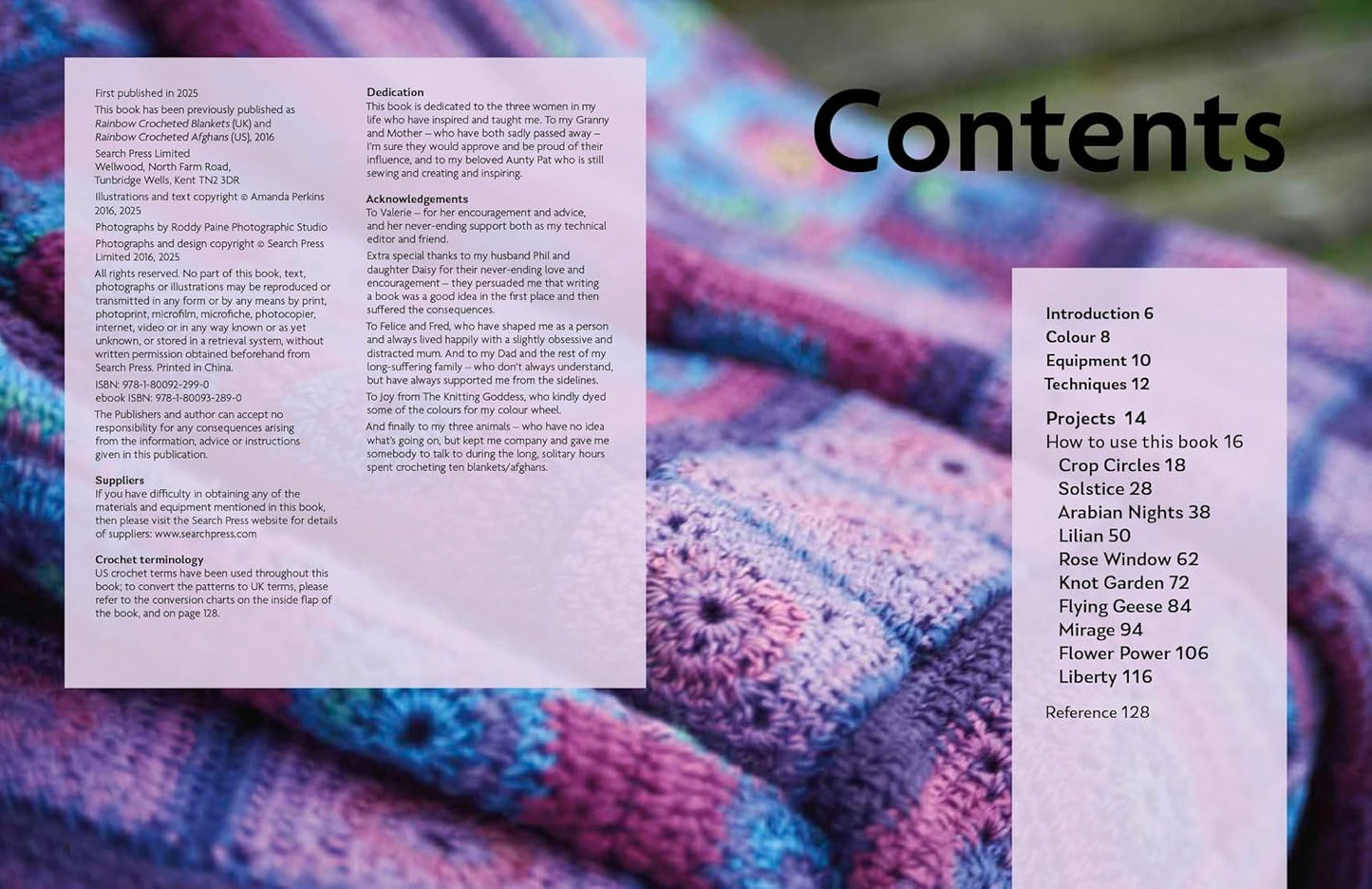 Block-By-Block Blankets and Afghans: Rainbow Granny Square Designs to Crochet by Amanda Perkins