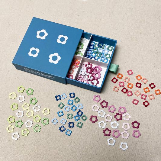 Sampler Box Set - Flower Stitch Markers - Allstitch Studio