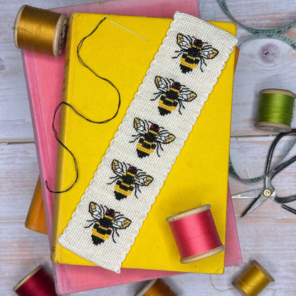 Buzzy Bees Cross Stitch Bookmark Kit - The Crafty Kit Co.