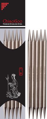 ChiaoGoo 6" Stainless Steel DPN Double Point Needle