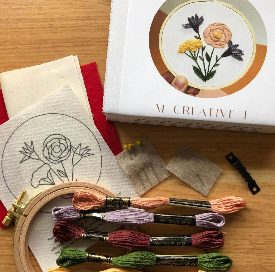3D Blooming Wildflowers - Intermediate Embroidery Kit