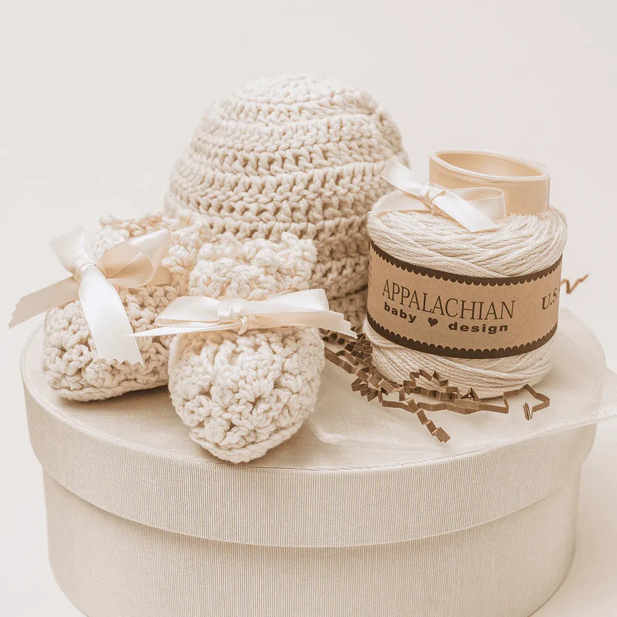 Crochet Cap & Booties Kit - Appalachian Baby