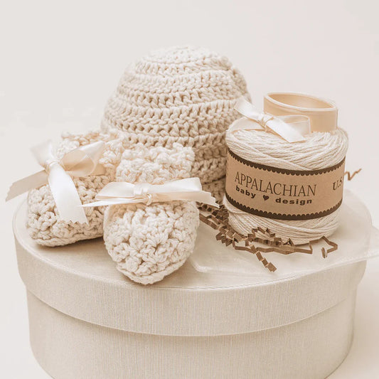 Crochet Cap & Booties Kit - Appalachian Baby