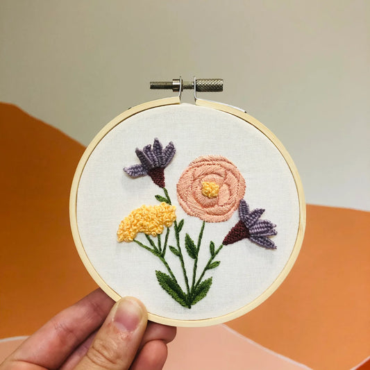 3D Blooming Wildflowers - Intermediate Embroidery Kit