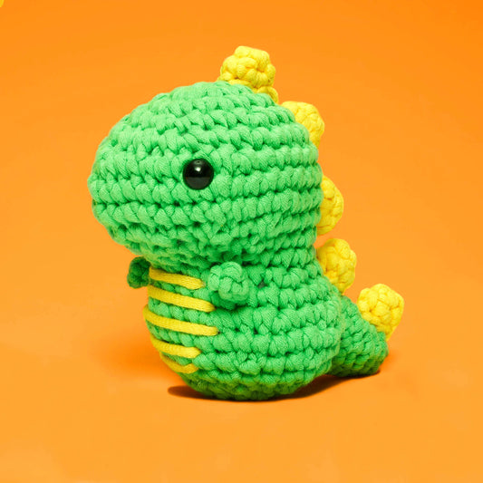 Fred the Dinosaur Beginner Crochet Kit - The Woobles