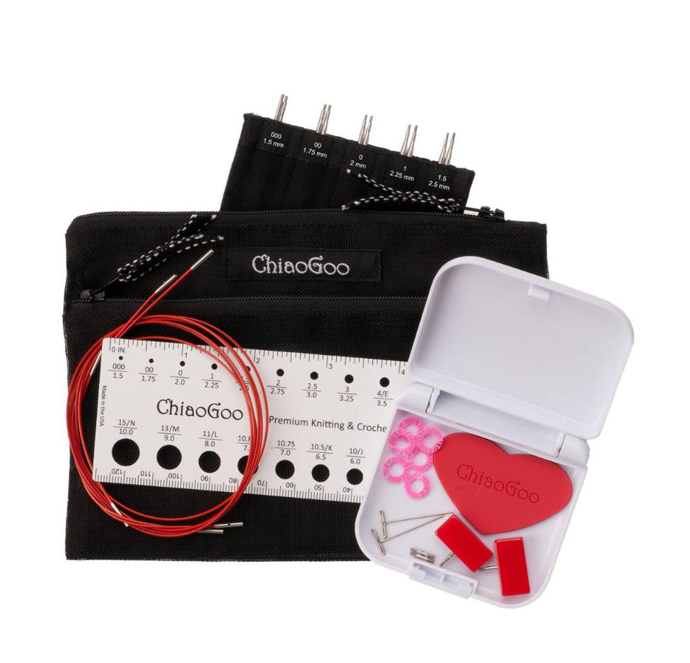 ChiaoGoo 5" Mini Twist Red Lace - Interchangeable Set