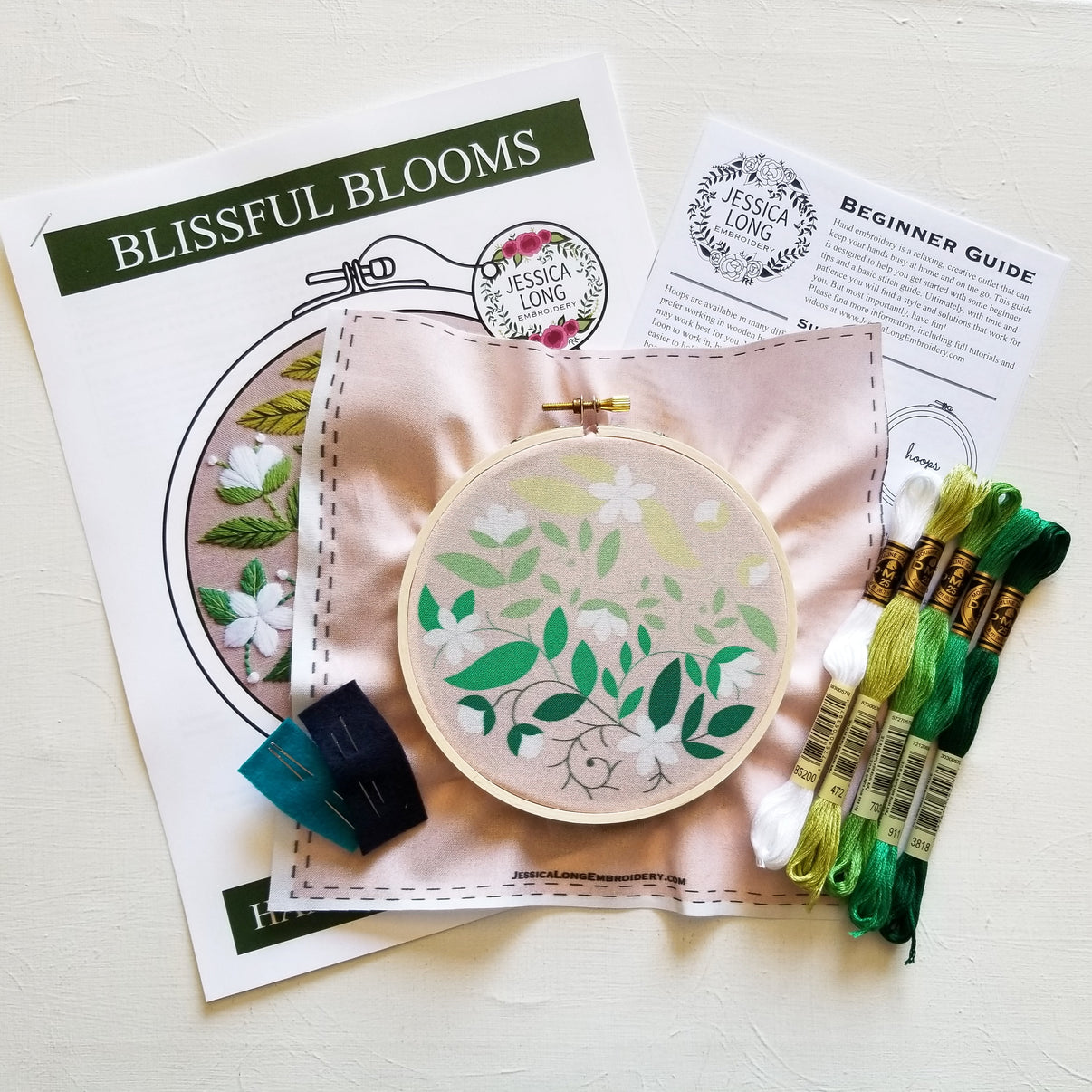 Blissful Blooms Beginner Embroidery Kit - Jessica Long