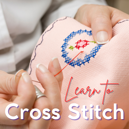 CLASS: Learn to Cross Stitch! SATURDAY 6/20/26 10:00am-12:00pm