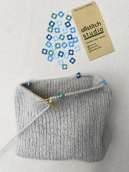 Sm Cool Flower Stitch Markers - Allstitch Studio