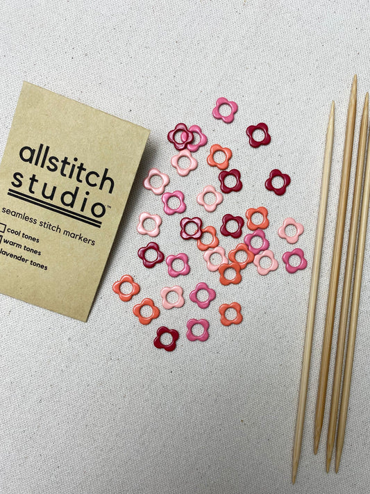 Sm Warm Flower Stitch Markers - Allstitch Studio