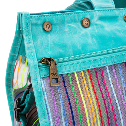della Q Rainbow Maker's Mesh Tote + Cubbies and Scissors