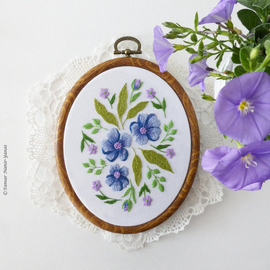 Tamar Purple Blossom Embroidery Kit