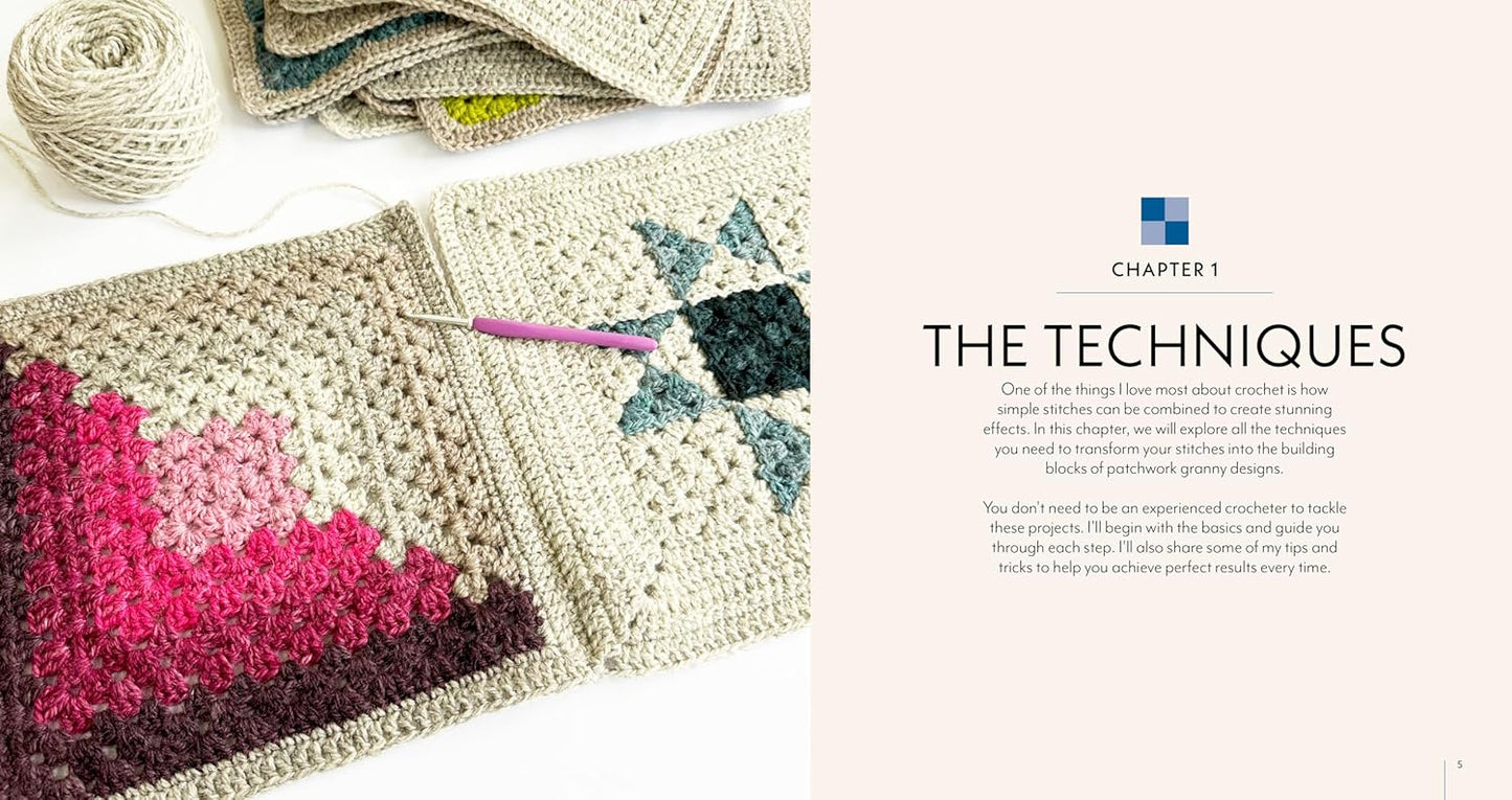 Patchwork Granny Square Blankets: Learn to Crochet Quilt-Inspired Throws, Home Décor & More