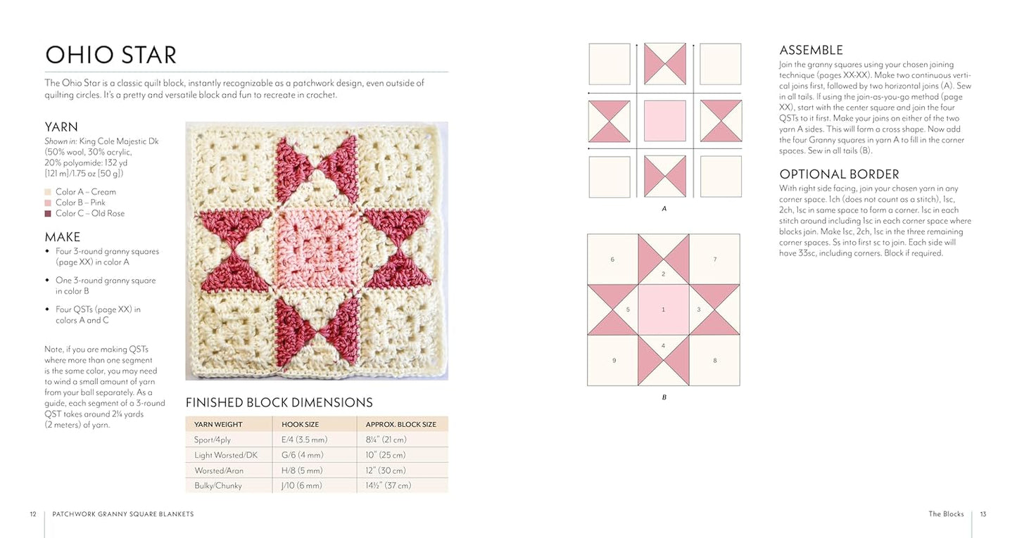 Patchwork Granny Square Blankets: Learn to Crochet Quilt-Inspired Throws, Home Décor & More