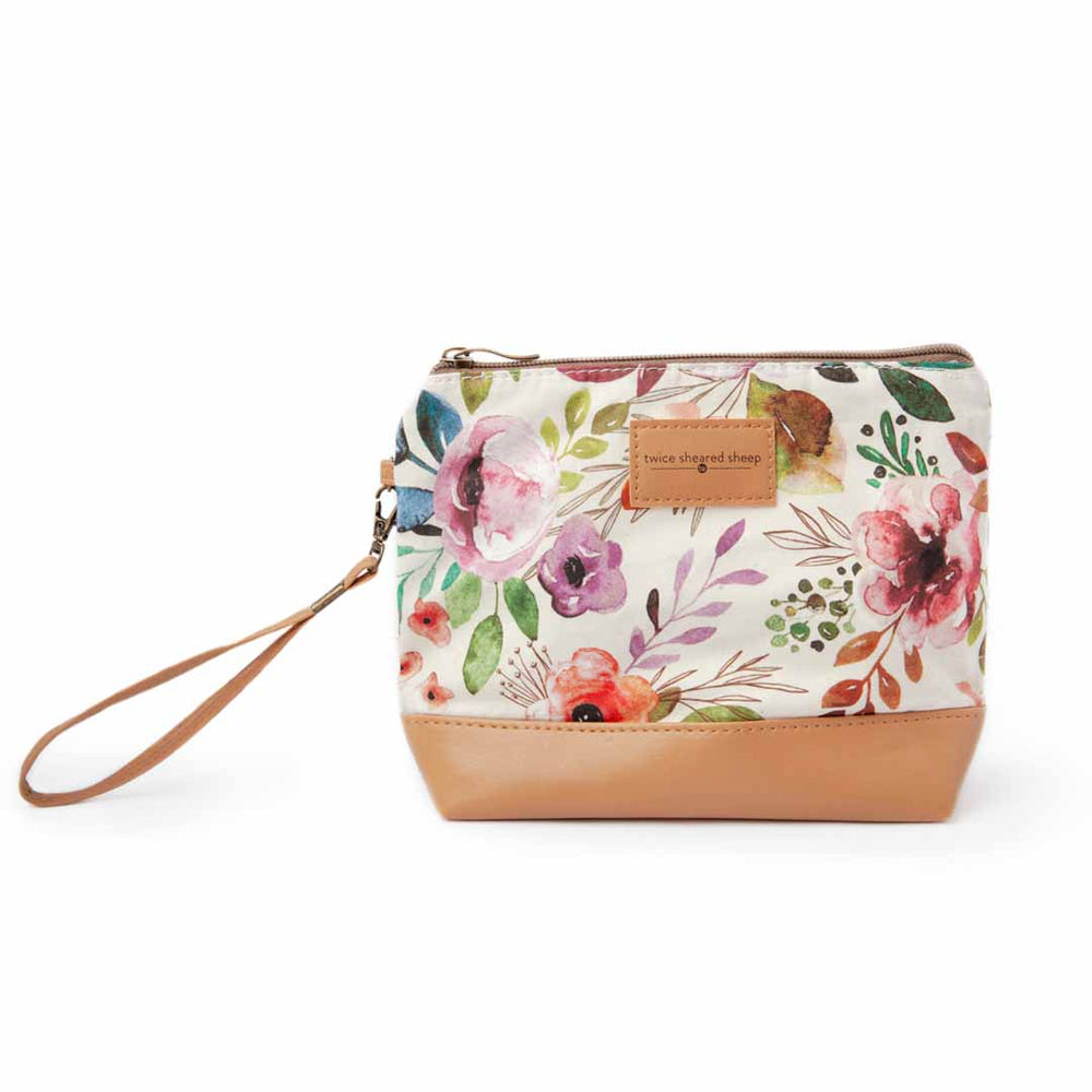Spring Floral - Mini Trini Bag - Small Zippered Project Bag