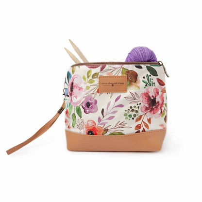 Spring Floral - Mini Trini Bag - Small Zippered Project Bag