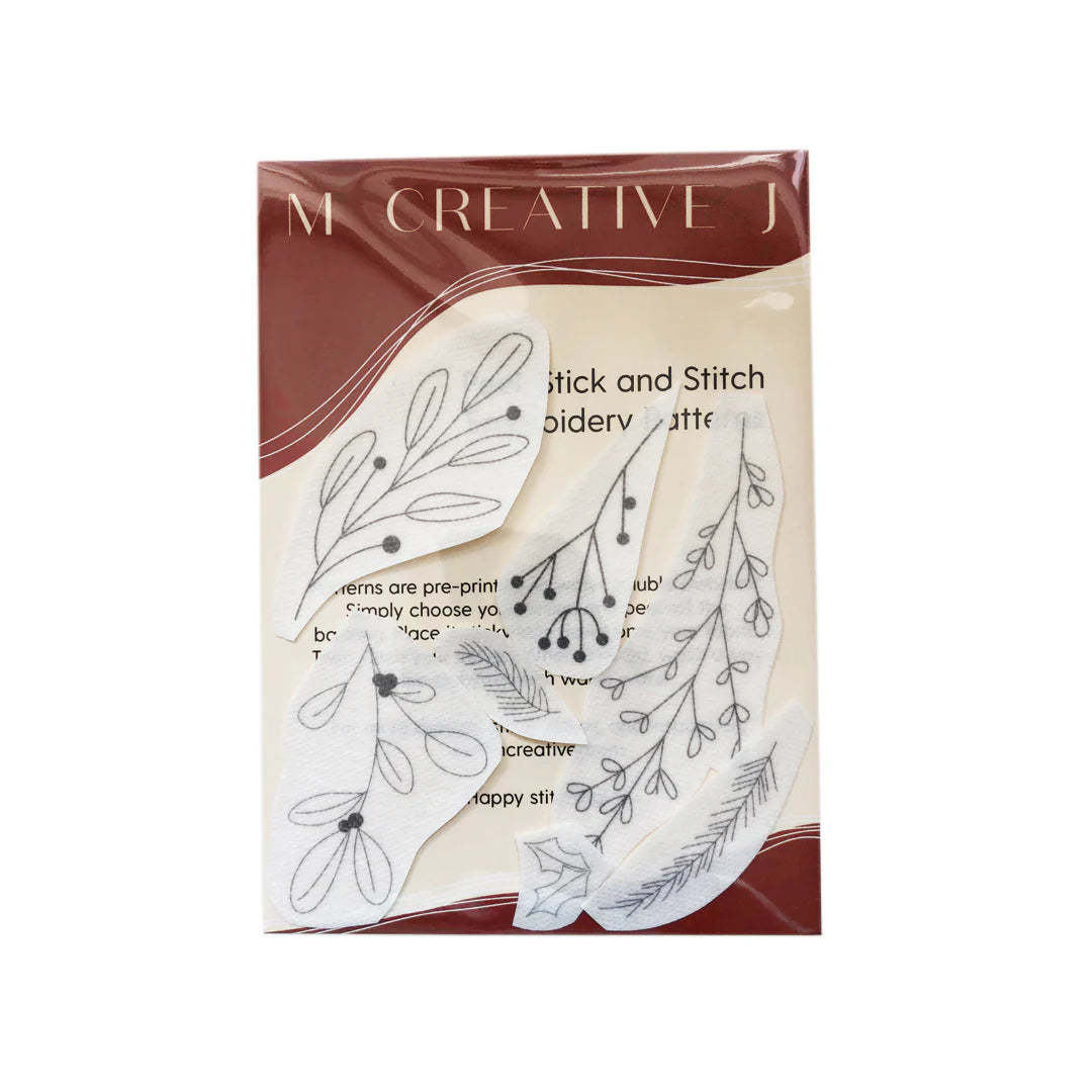 MCreativeJ Peel Stick & Stitch Embroidery Patterns