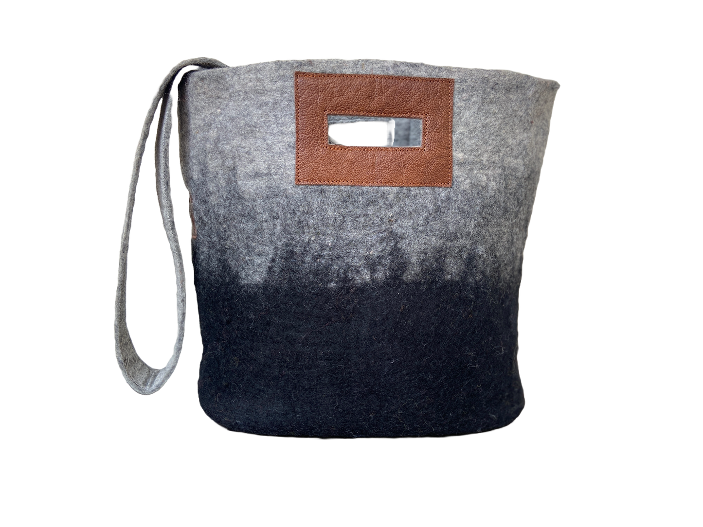 Fibres of Life Felt & Leather Ombre Tote Bag