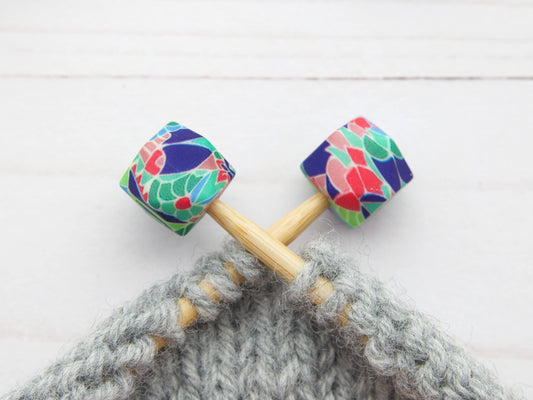 Blue Botanical Hexagon | Stitch Stoppers Point Protectors