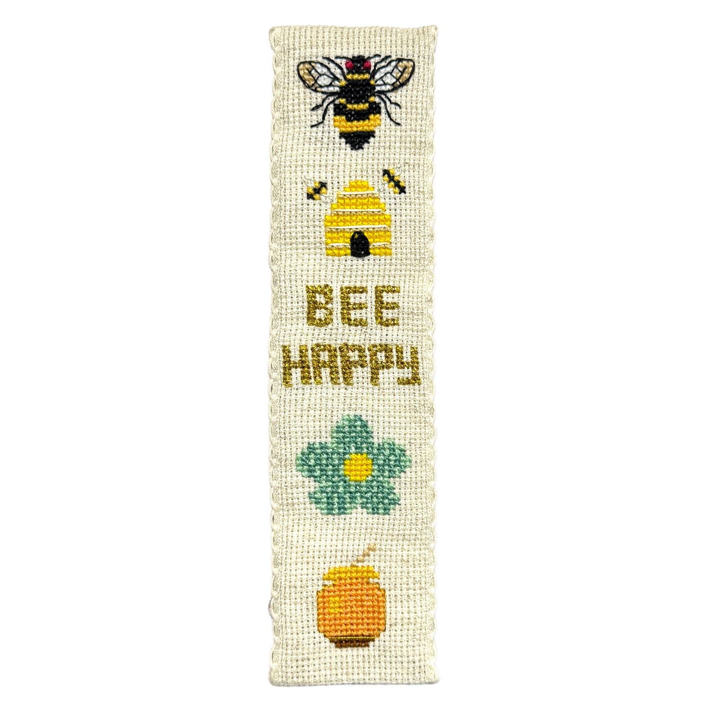 Honey Bee Bookmark Cross Stitch Kit - Crafty Kit Co.