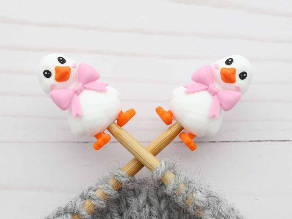 Goose With Bow | Stitch Stoppers