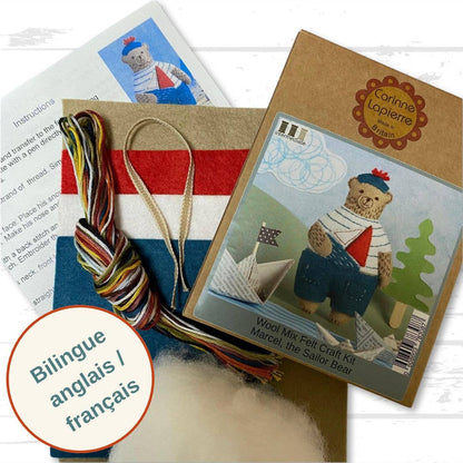 Marcel the Sailor Bear Felt Craft Mini Kit: English