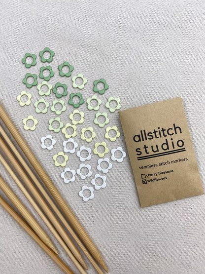 Lg Wildflower Stitch Markers - Allstitch Studio