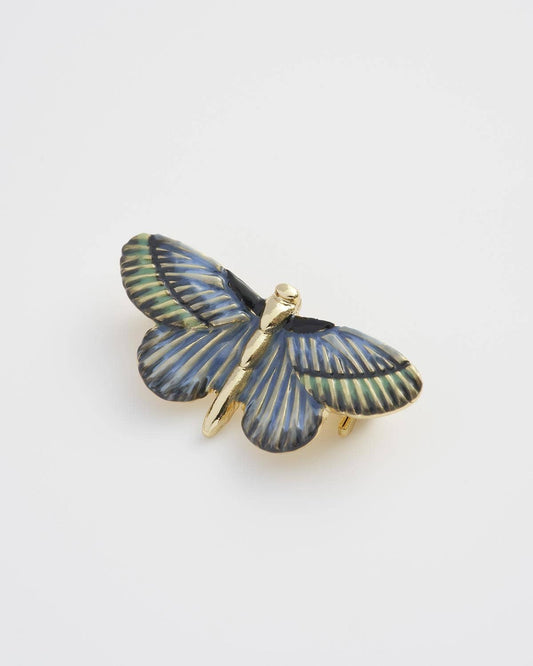 FABLE Deco Butterfly Blue Brooch
