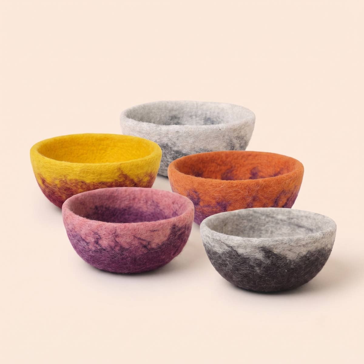 Felt Bowl - Small Ombre | Wool Yarn Bowl | Fibres of Life