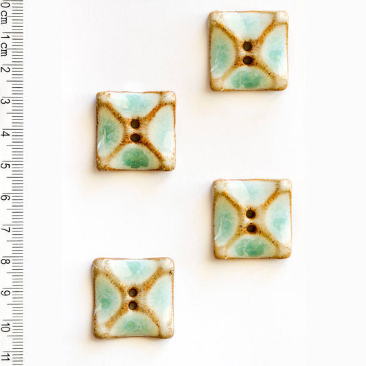 L373 Square Turquoise Buttons