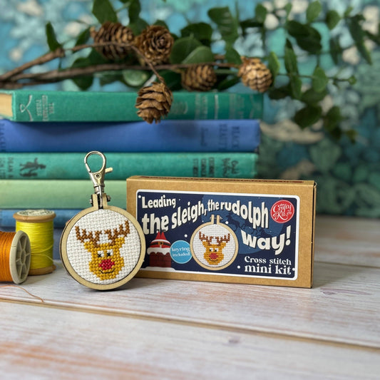 Rudolph Mini Matchbox Christmas Cross Stitch Kit