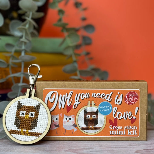 'Owl You Need is Love!' Mini Matchbox Cross Stitch Kit