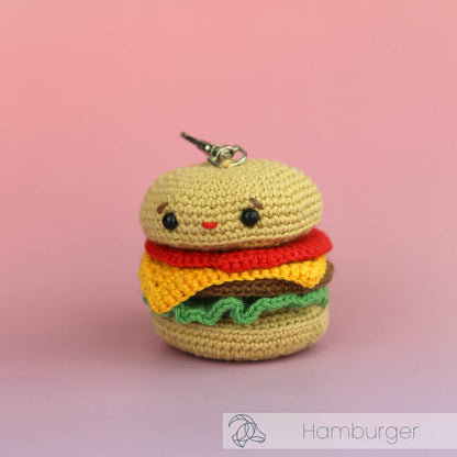Hamburger Bag Charm - DIY Crochet Kit