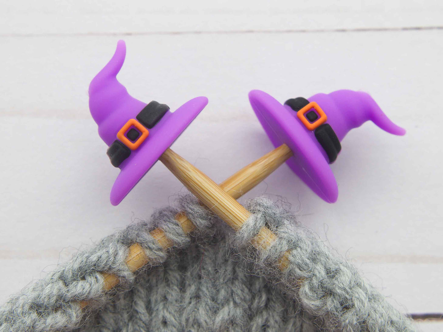 Purple Witch Hat | Stitch Stoppers Knitting Notions